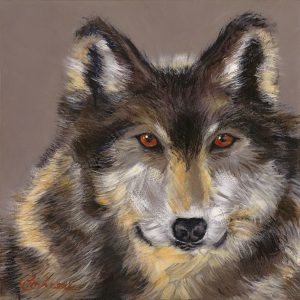 wolf painting - intuitive art